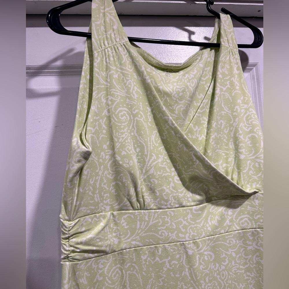 Fresh Spring Green Floral Print Dress by Eddie Bauer - Size Large - Picture 7 of 7